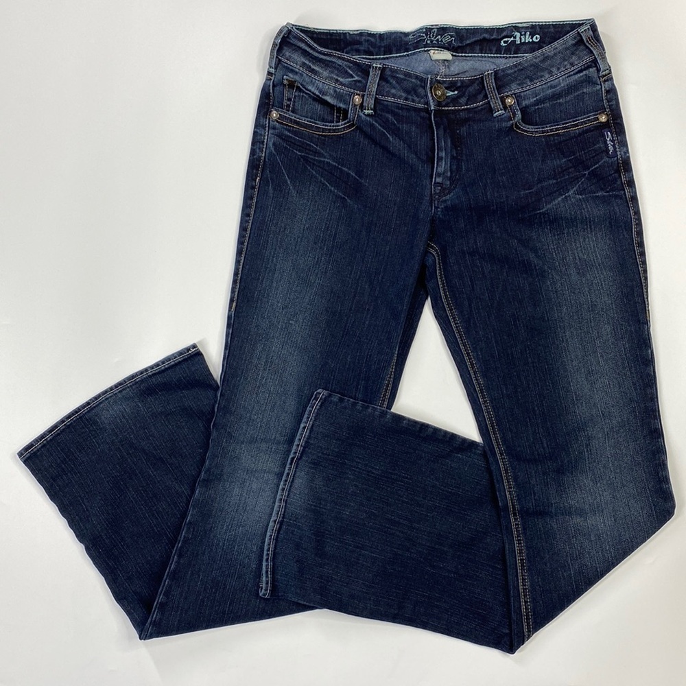 Silver Jeans Western Glove Works Aiko Dark Wash Flare Jeans Size 30/33